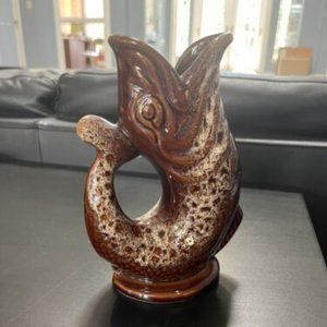 Vintage Fosters Studio Cornwall England Fish Vase 5”x7.5”